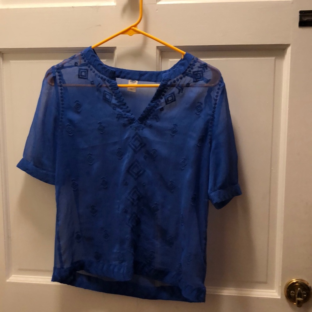 Sheer blue Old Navy top